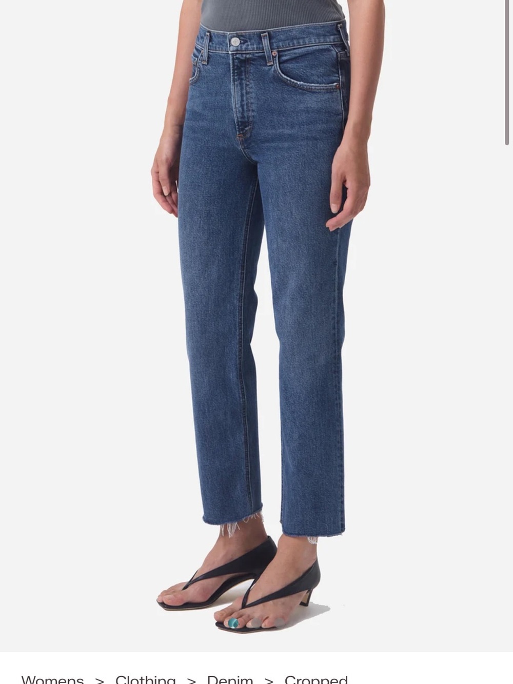 Agolde Women's Kye Mid Rise Straight Crop Jean size 24